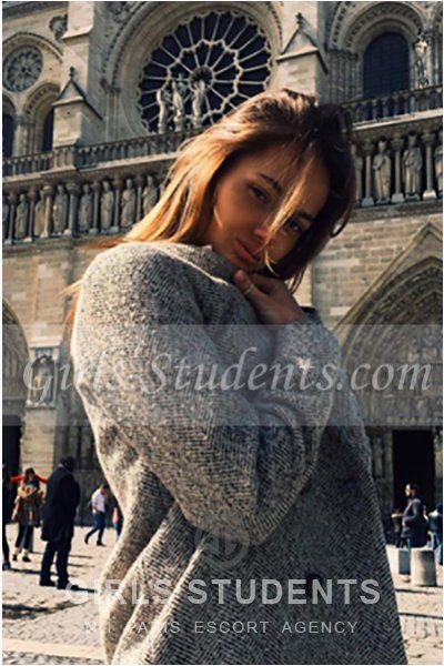 Paris elite escorts Nina, young luxury Parisian student companion